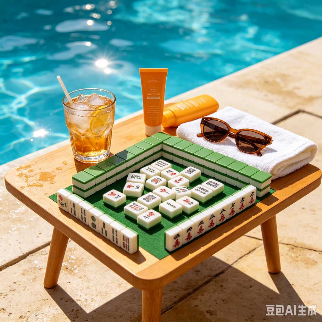 mahjong set with dice and chips